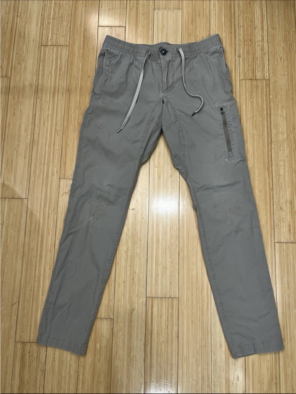 Vuori Ripstop Pants Climber Drawstring Hiking Small Mens Green Stretch V412
